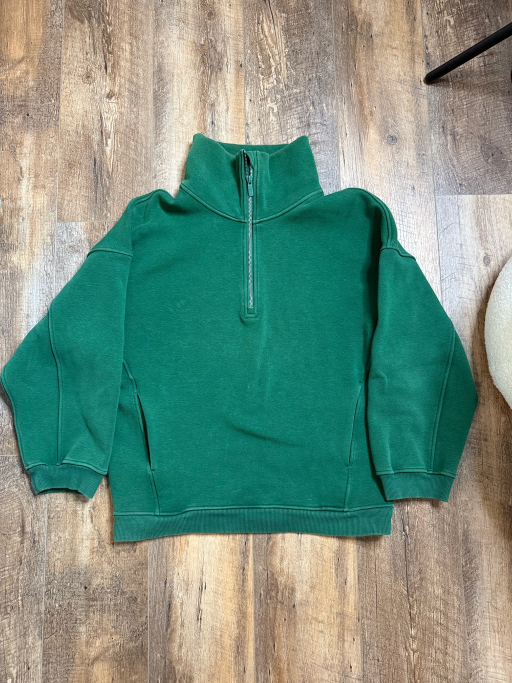 Lululemon Thick Fleece Half-Zip in Everglade Green, Size XS/S